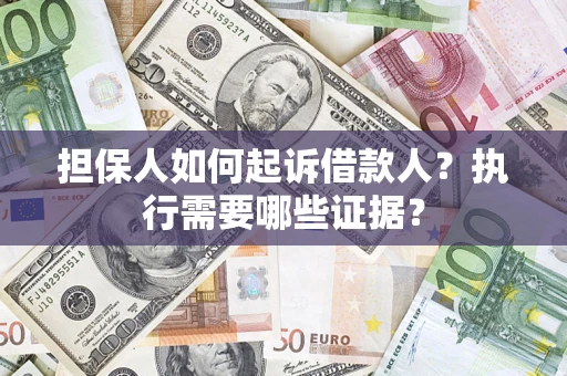 武汉担保人如何起诉借款人？执行需要哪些证据？