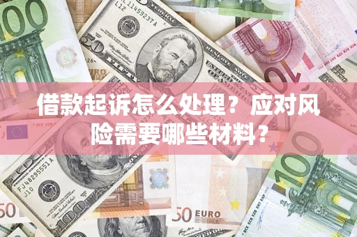 武汉借款起诉怎么处理？应对风险需要哪些材料？