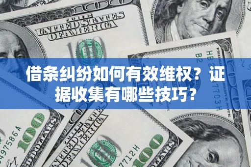 武汉借条纠纷如何有效维权？证据收集有哪些技巧？
