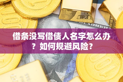 武汉借条没写借债人名字怎么办？如何规避风险？